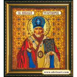  Набор для вышивания бисером АБРИС АРТ "Николай Чудотворец"